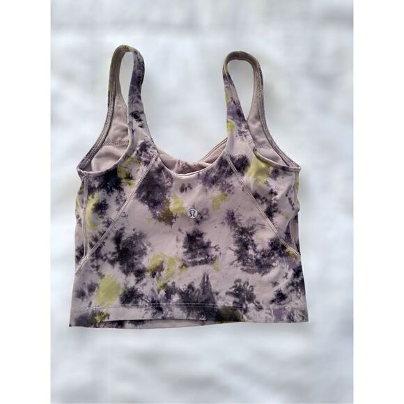 LULULEMON | Athletic Align Shelf Bra Radial Tie Dye  Print Pattern Size 2 - Picture 3 of 15